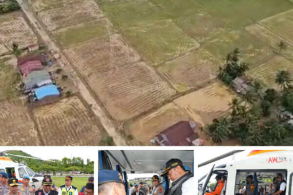 Pj Gubernur dan Kapolda Sulsel Pantau Wilayah Terdampak Banjir dan Longsor dari Udara