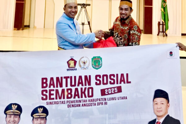 Capt. Unru Baso Tutup Puncak HUT ke-XXVI Luwu Utara dengan Berbagi 2.000 Paket Sembako